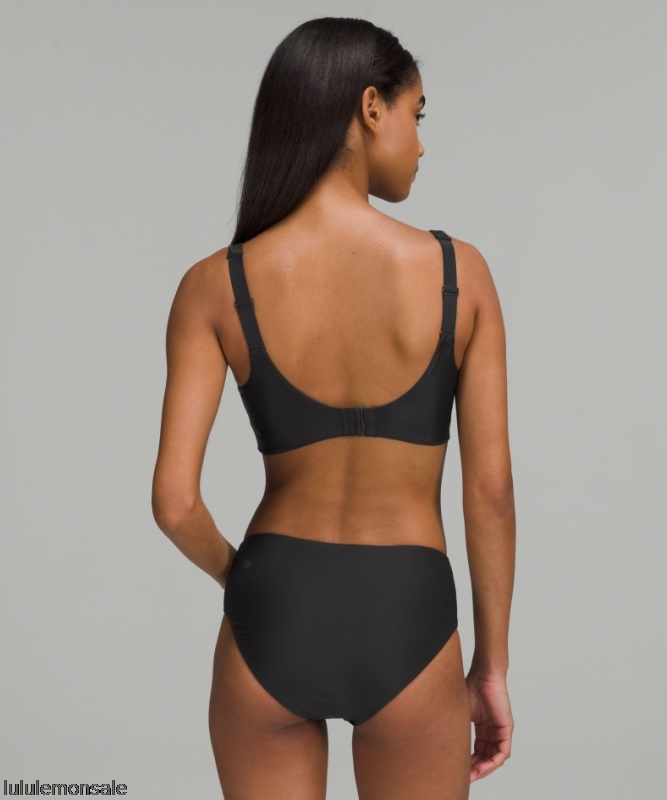 Lululemon Damen DELULU498 | Waterside Badetop Mit Eckigem Ausschnitt B/c Cup Schwarz